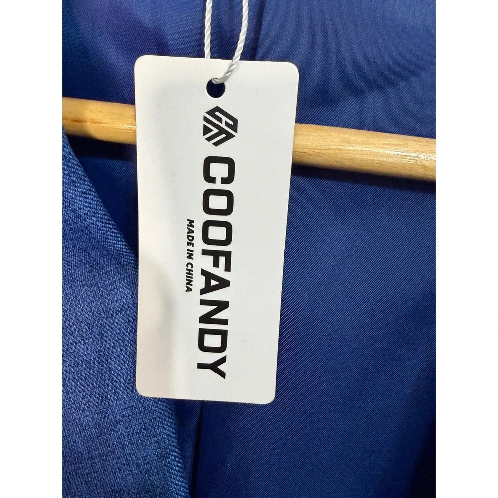 COOFANDY Mens Blue Lightweight Two Button Sport Coat Blazer XXL New
